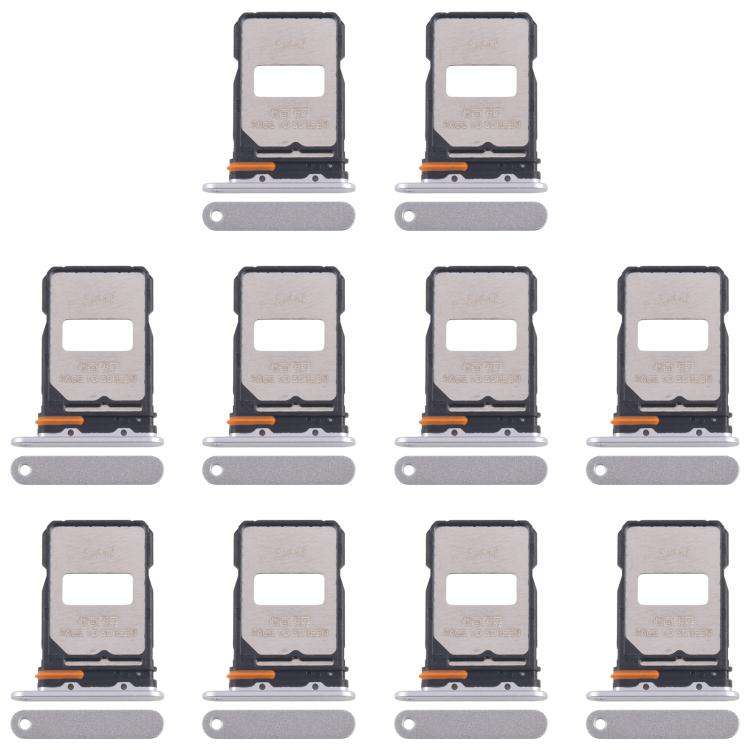 For Xiaomi Redmi Turbo 4 Pro 10pcs Original SIM Card Tray + SIM Card Tray (Silver)