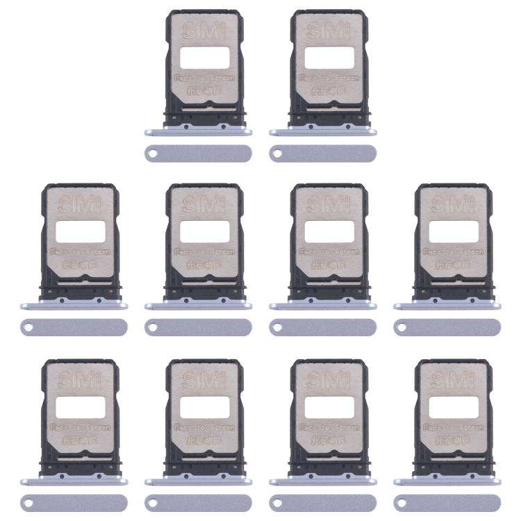 For Xiaomi Poco F7 Pro 10pcs Original SIM Card Tray + SIM Card Tray (Blue)