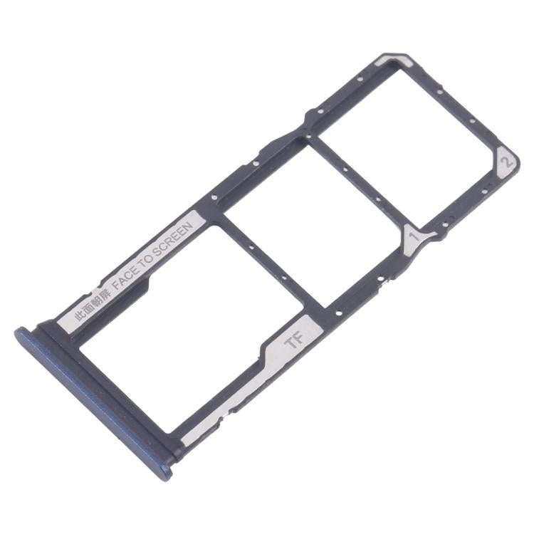 For Xiaomi Redmi 14C 4G 10pcs Original SIM Card Tray + SIM Card Tray + Micro SD Card Tray (Blue)