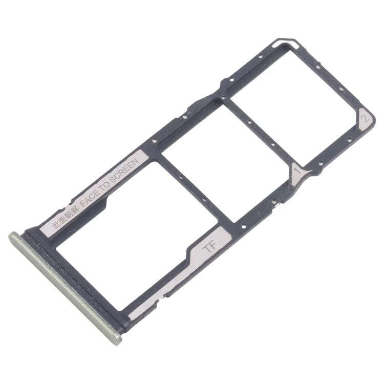 For Xiaomi Redmi 14R 5G 10pcs Original SIM Card Tray + SIM Card Tray + Micro SD Card Tray (Green)