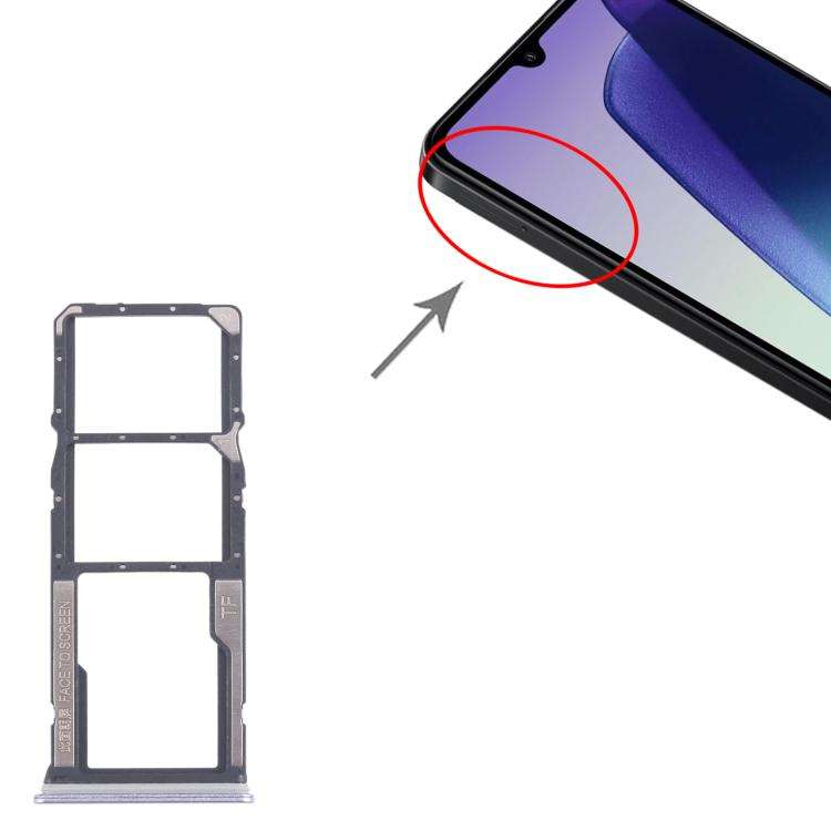 For Xiaomi Redmi 14R 5G 10pcs Original SIM Card Tray + SIM Card Tray + Micro SD Card Tray (Purple)