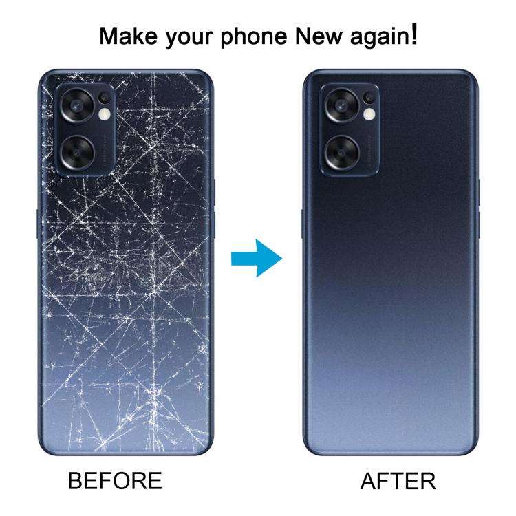 For OPPO Reno7 5G CPH2371 Battery Back Cover with Middle Frame(Blue)