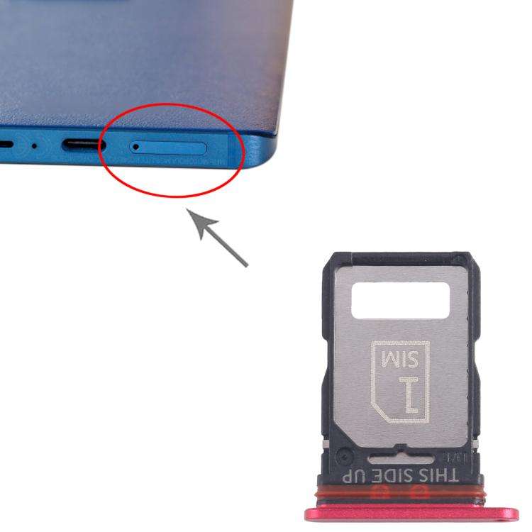 For Motorola Edge 30 Fusion XT2243-1 10pcs Original SIM Card Tray + SIM Card Tray (Red)