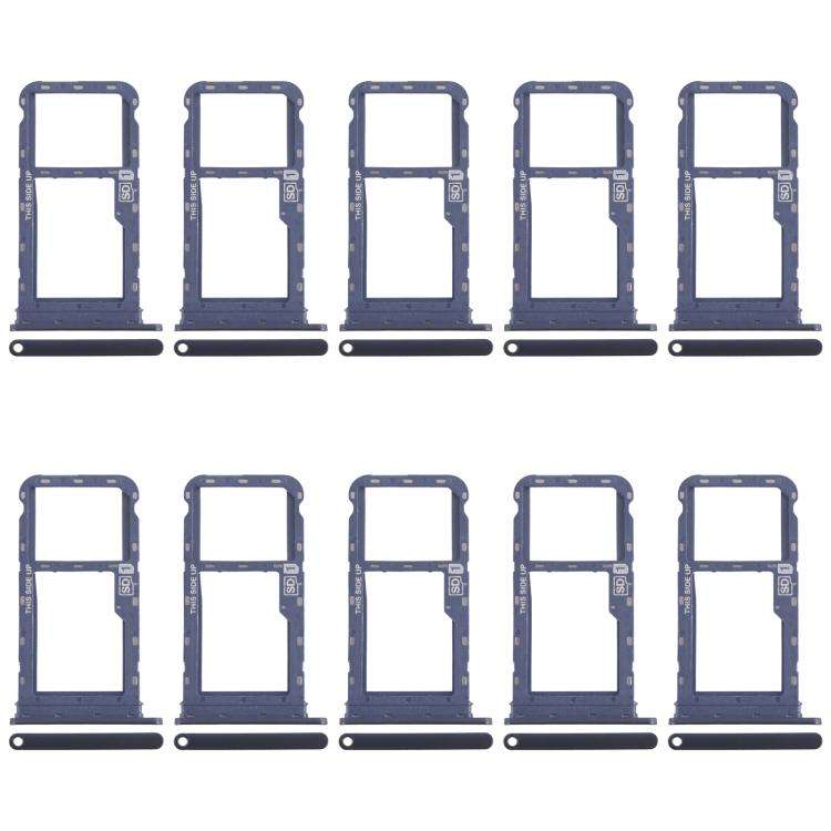 For Motorola Moto G60s XT2133-2 XT2133-1 10pcs Original SIM + Micro SD Card Tray (Blue)