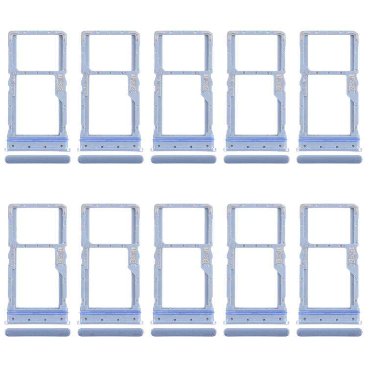 For Motorola Moto G31 XT2173-3 10pcs Original SIM + Micro SD Card Tray (Blue)