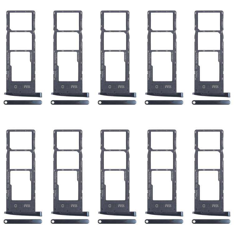 For Motorola Moto G6 10pcs Original SIM Card Tray + SIM Card Tray + Micro SD Card Tray (Black)
