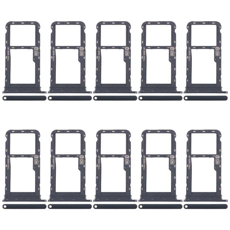For Motorola Moto G60 10pcs Original SIM + Micro SD Card Tray (Black)