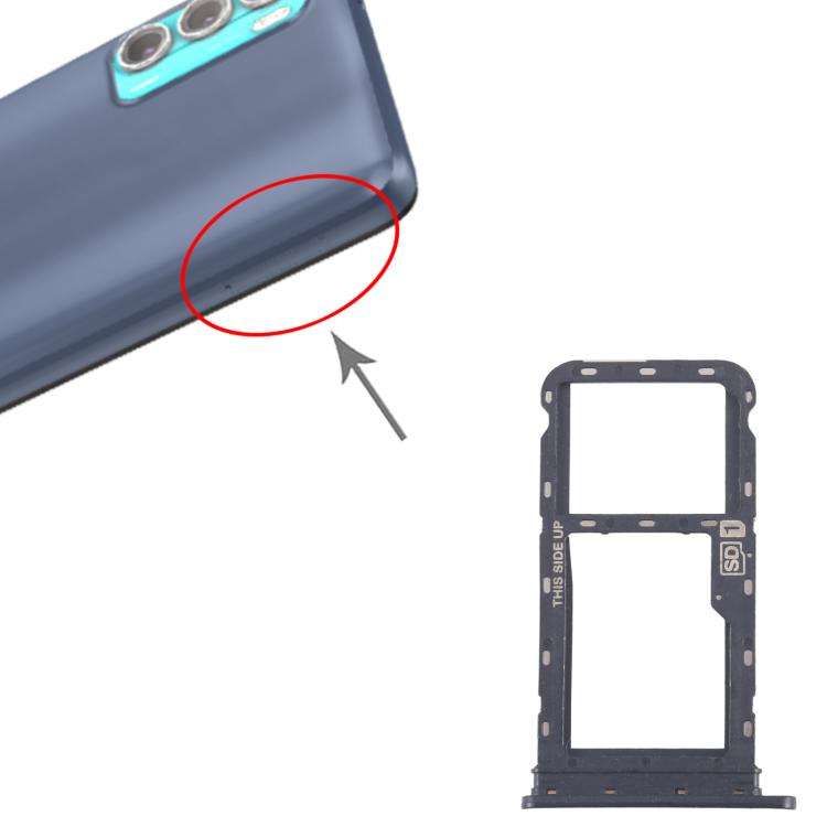 For Motorola Moto G60 10pcs Original SIM + Micro SD Card Tray (Black)