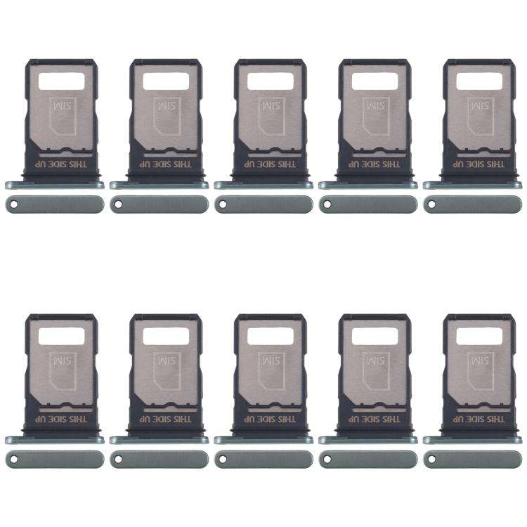 For Motorola Edge 40 Neo XT2307-1 10pcs Original SIM Card Tray (Green)