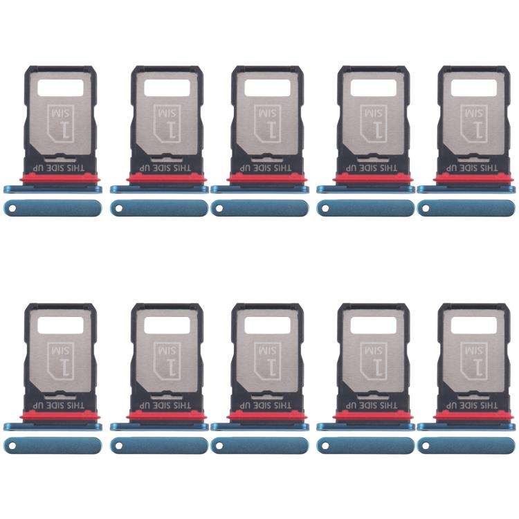 For Motorola Edge 40 Neo XT2307-1 10pcs Original SIM Card Tray (Blue)