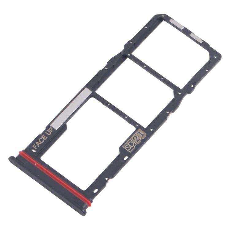 For Motorola Moto G04s 10pcs Original SIM Card Tray + SIM Card Tray + Micro SD Card Tray (Black)