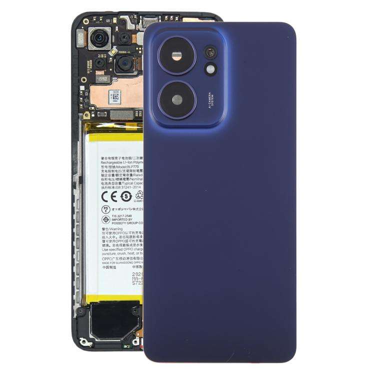 For OPPO Reno13 F Original Back Cover with Camera Lens Cover(Dark blue)