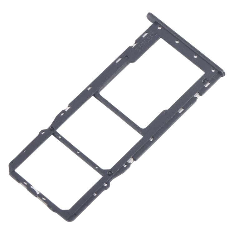 For ZTE Blade A35 SIM Card Tray + SIM Card Tray + Micro SD Card Tray (Black)