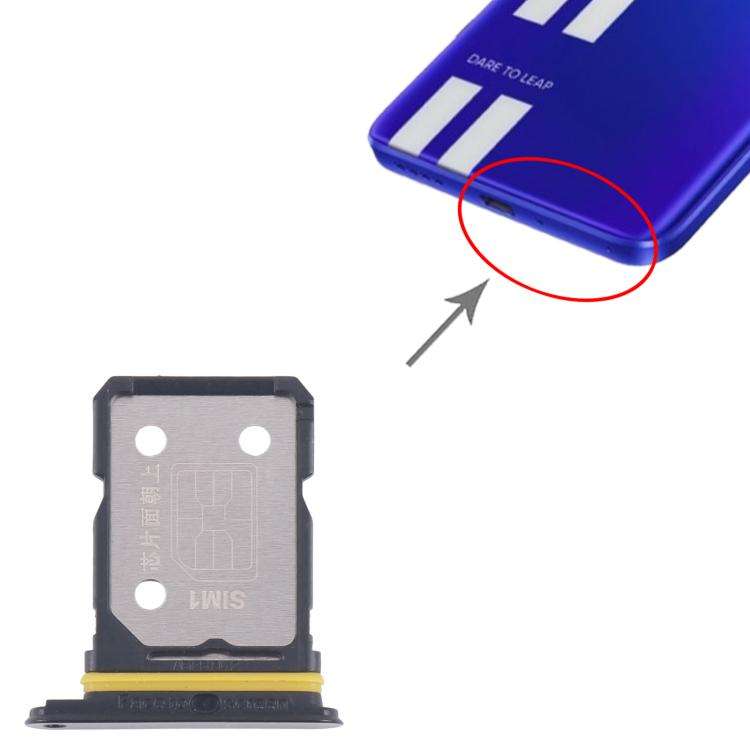 For Realme GT Neo 3 10pcs Original SIM Card Tray + SIM Card Tray (Black)