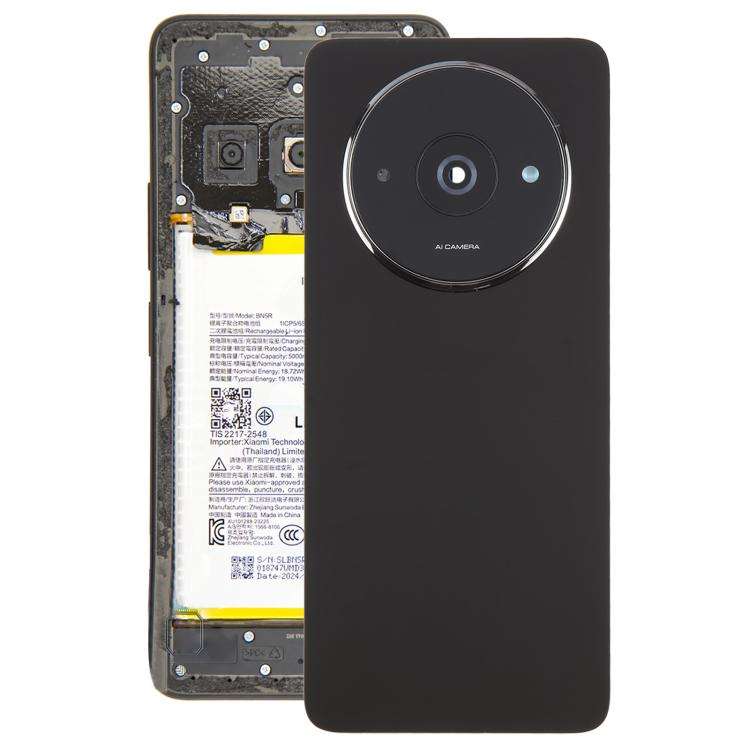 For Xiaomi Redmi A3x 4G OEM Back Cover with Camera Lens Cover(Black)
