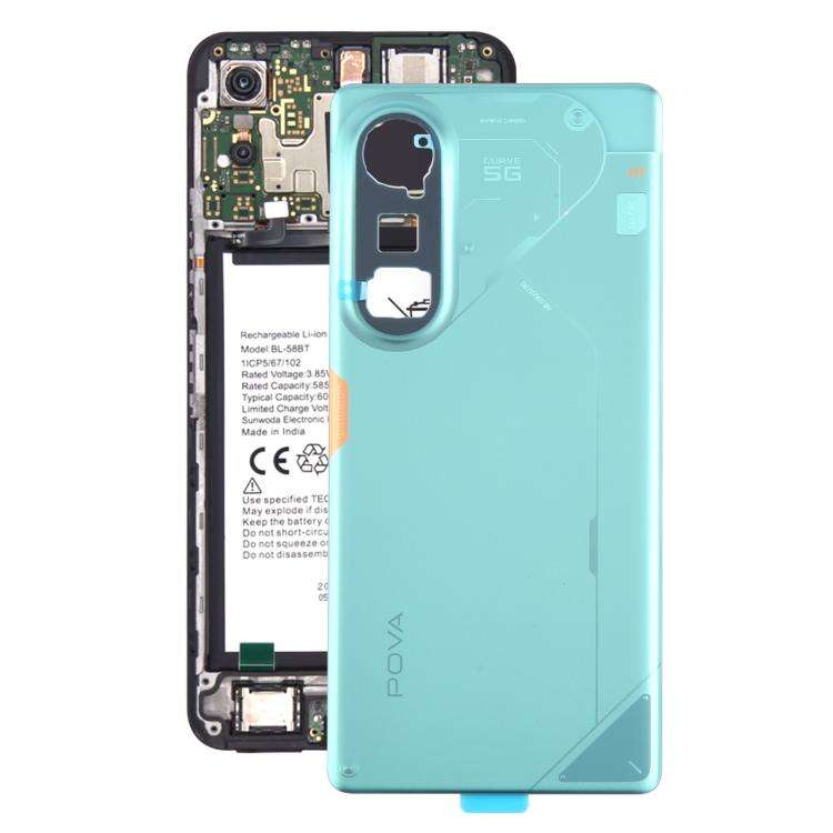 For Tecno Pova Curve 5G LJ8k Original Back Cover(Green)