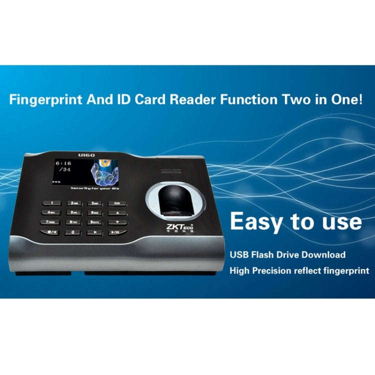 U160 3.0 inch Color Screen ZK Software Fingerprint Time Attendance with TCP/IP, USB Communication...