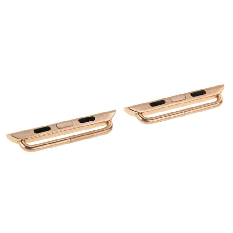2 PCS for Apple Watch 42mm Metal Strap Connector Metal Buckle with Screwdrivers Tool(Rose Gold)