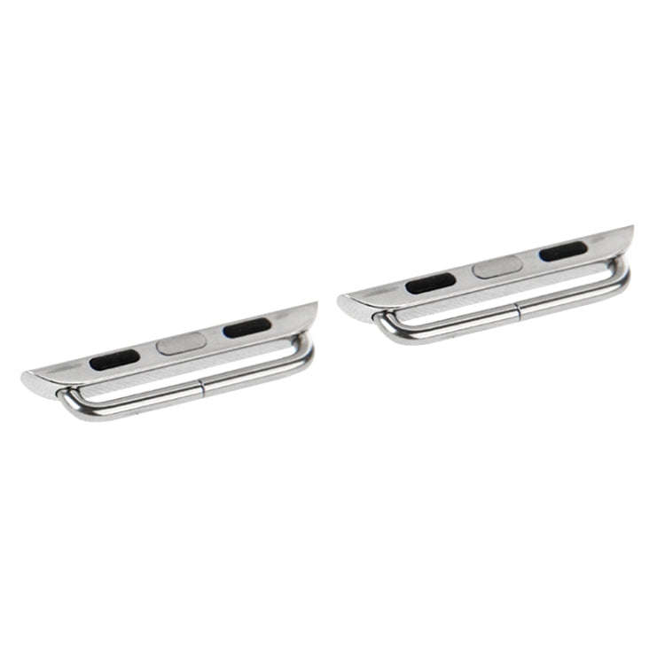 2 PCS for Apple Watch 42mm Metal Strap Connector Metal Buckle with Screwdrivers Tool(Silver)