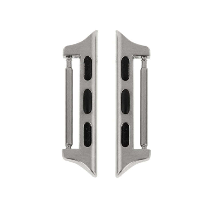 2 PCS for Apple Watch 38mm Metal Strap Connector Metal Buckle(Silver)