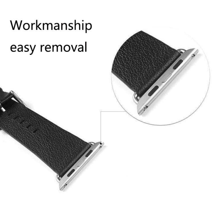 2 PCS for Apple Watch 38mm Metal Strap Connector Metal Buckle(Gold)