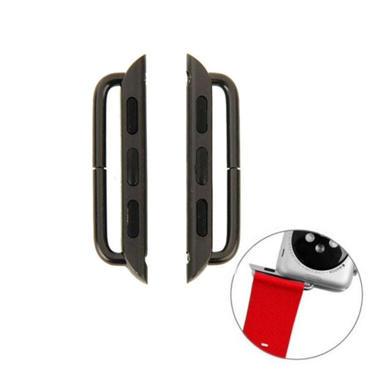 2 PCS for Apple Watch 42mm Metal Strap Connector Metal Buckle(Grey)