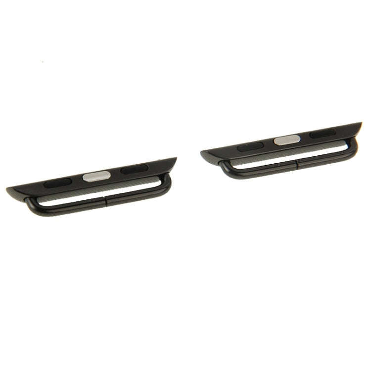 2 PCS for Apple Watch 42mm Metal Strap Connector Metal Buckle(Grey)