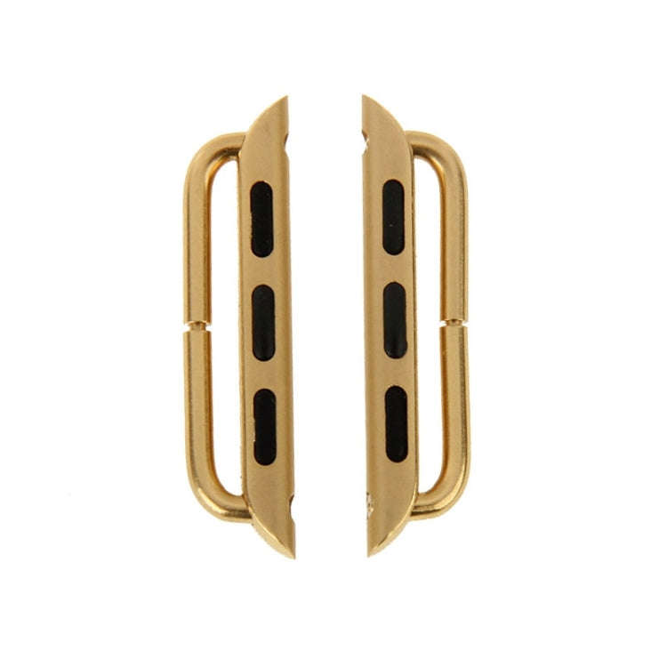 2 PCS for Apple Watch 42mm Metal Strap Connector Metal Buckle(Gold)