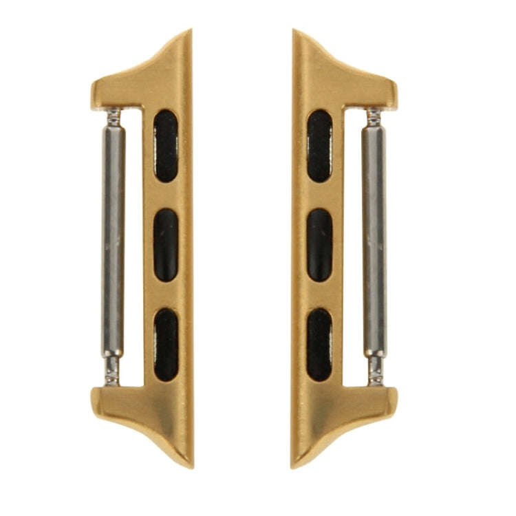 2 PCS for Apple Watch 42mm Metal Strap Connector Metal Buckle(Gold)