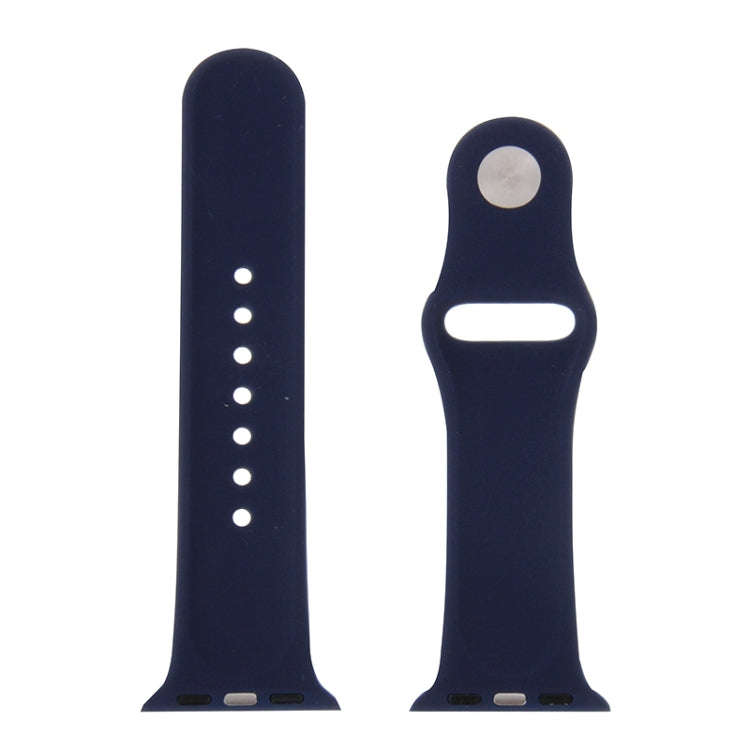 For Apple Watch Sport 38mm High-performance Rubber Sport Watch Band with Pin-and-tuck Closure(Dar...
