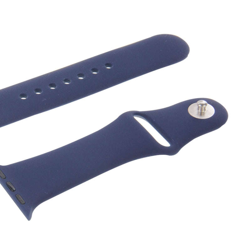 For Apple Watch Sport 38mm High-performance Rubber Sport Watch Band with Pin-and-tuck Closure(Dar...