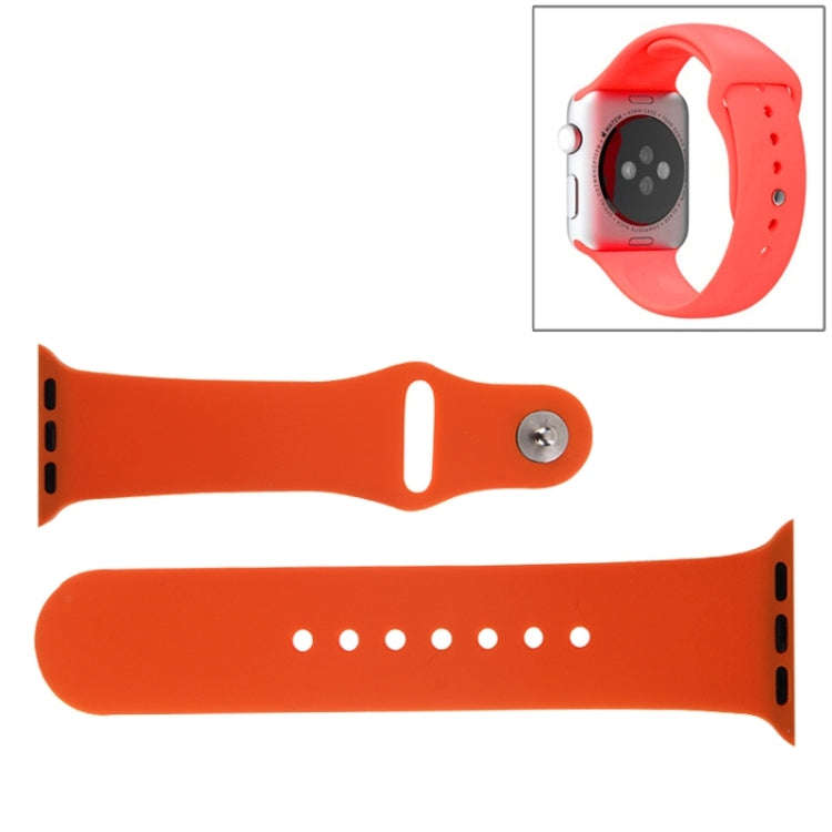 For Apple Watch Sport 38mm High-performance Rubber Sport Watch Band with Pin-and-tuck Closure(Ora...