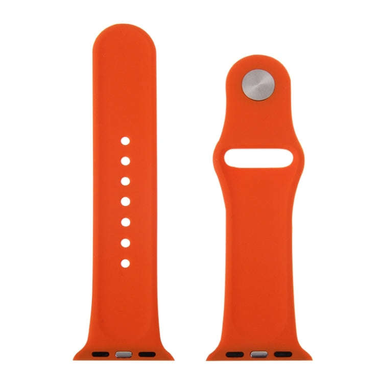 For Apple Watch Sport 38mm High-performance Rubber Sport Watch Band with Pin-and-tuck Closure(Ora...