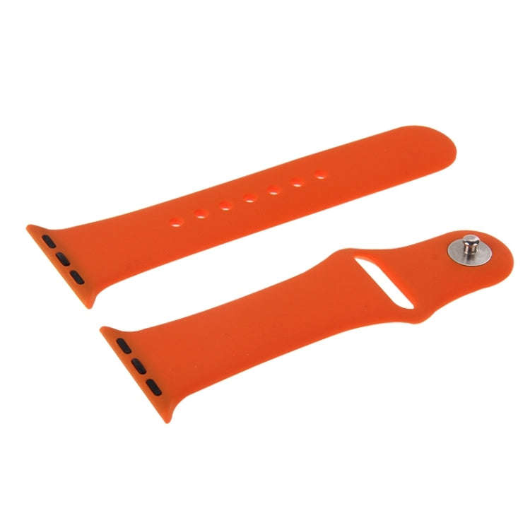 For Apple Watch Sport 38mm High-performance Rubber Sport Watch Band with Pin-and-tuck Closure(Ora...