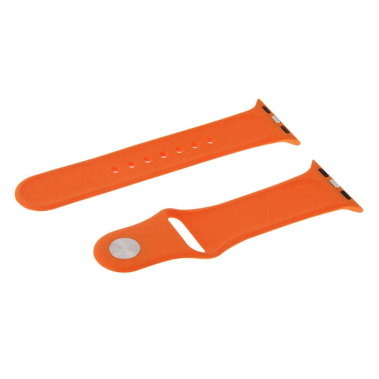 For Apple Watch Sport 38mm High-performance Rubber Sport Watch Band with Pin-and-tuck Closure(Ora...