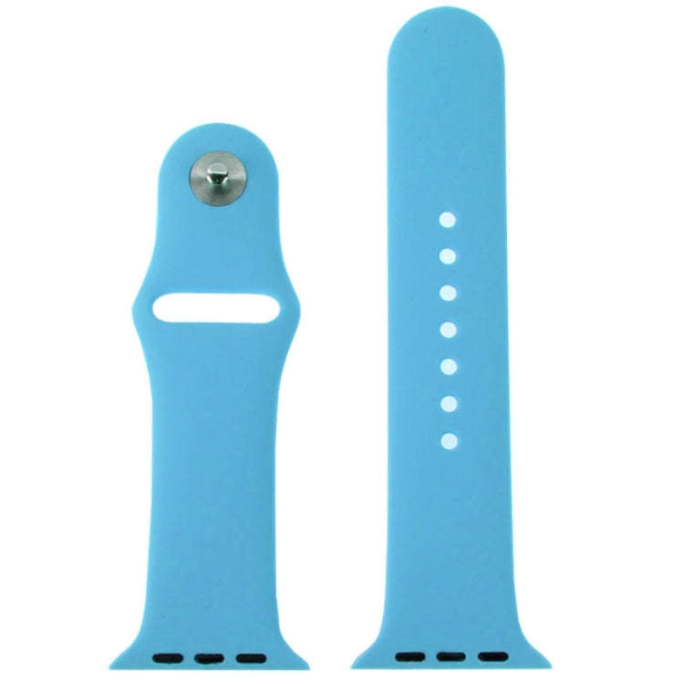 For Apple Watch Sport 38mm High-performance Rubber Sport Watch Band with Pin-and-tuck Closure(Blue)
