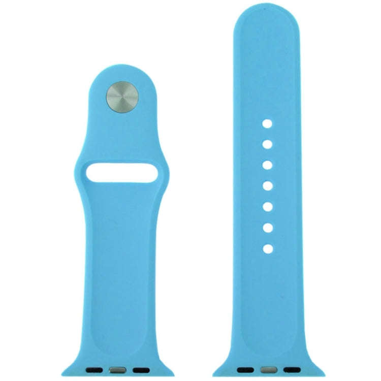 For Apple Watch Sport 38mm High-performance Rubber Sport Watch Band with Pin-and-tuck Closure(Blue)