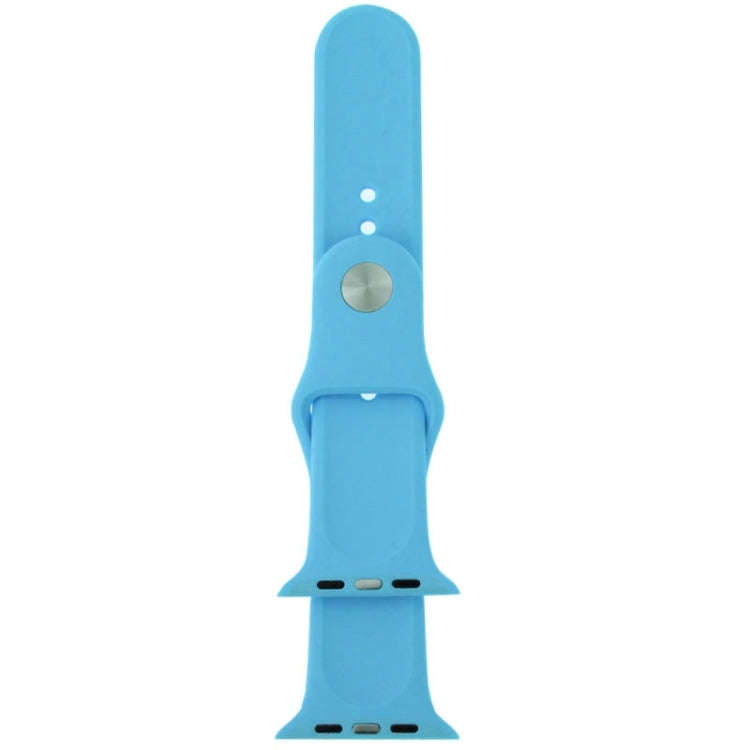 For Apple Watch Sport 38mm High-performance Rubber Sport Watch Band with Pin-and-tuck Closure(Blue)