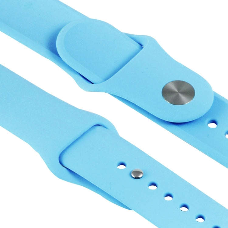 For Apple Watch Sport 38mm High-performance Rubber Sport Watch Band with Pin-and-tuck Closure(Blue)