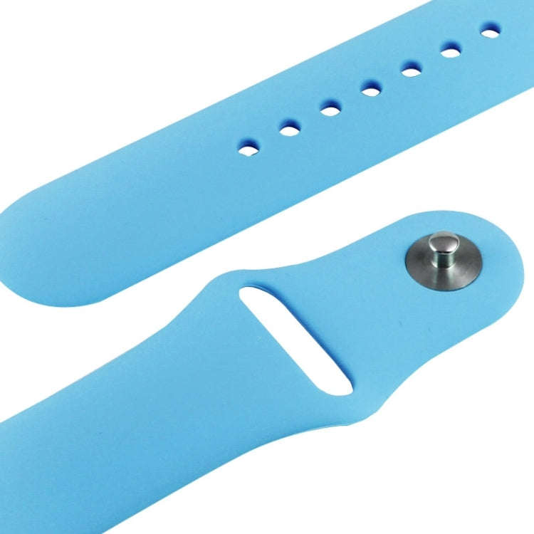 For Apple Watch Sport 38mm High-performance Rubber Sport Watch Band with Pin-and-tuck Closure(Blue)