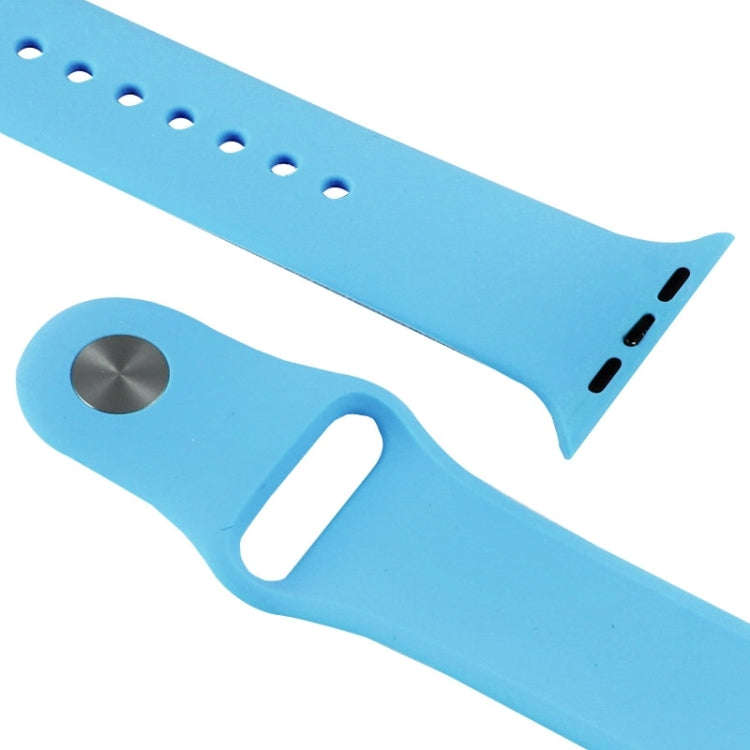 For Apple Watch Sport 38mm High-performance Rubber Sport Watch Band with Pin-and-tuck Closure(Blue)