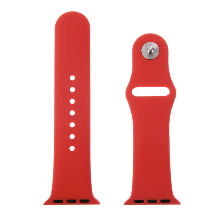 For Apple Watch Sport 38mm High-performance Rubber Sport Watch Band with Pin-and-tuck Closure(Red)