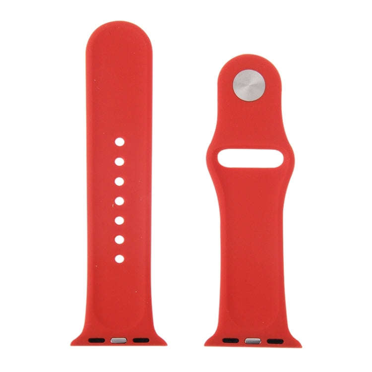 For Apple Watch Sport 38mm High-performance Rubber Sport Watch Band with Pin-and-tuck Closure(Red)
