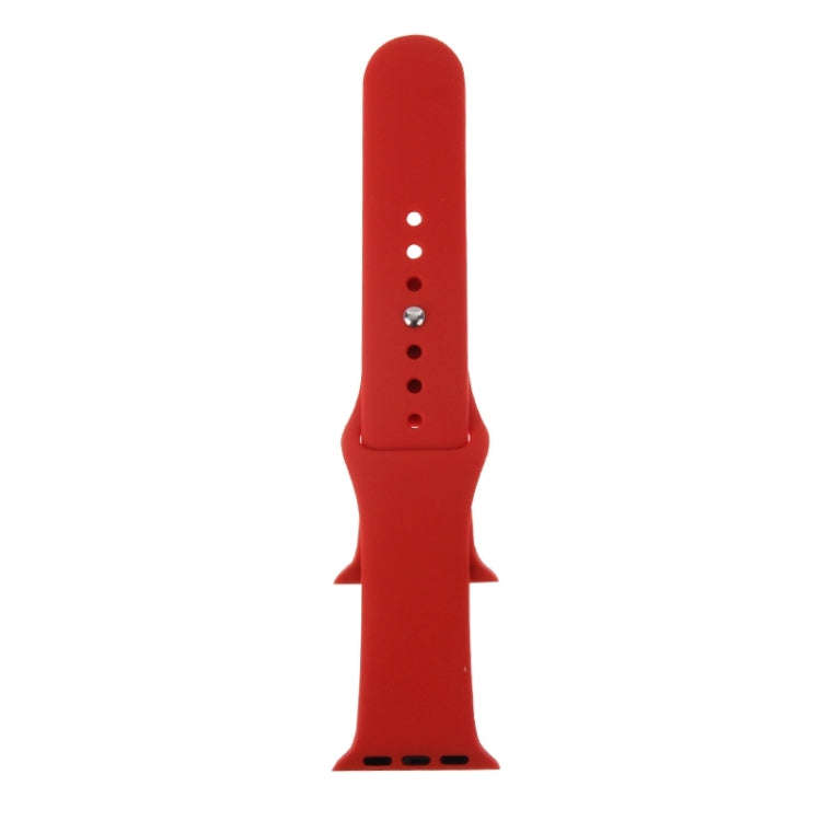 For Apple Watch Sport 38mm High-performance Rubber Sport Watch Band with Pin-and-tuck Closure(Red)