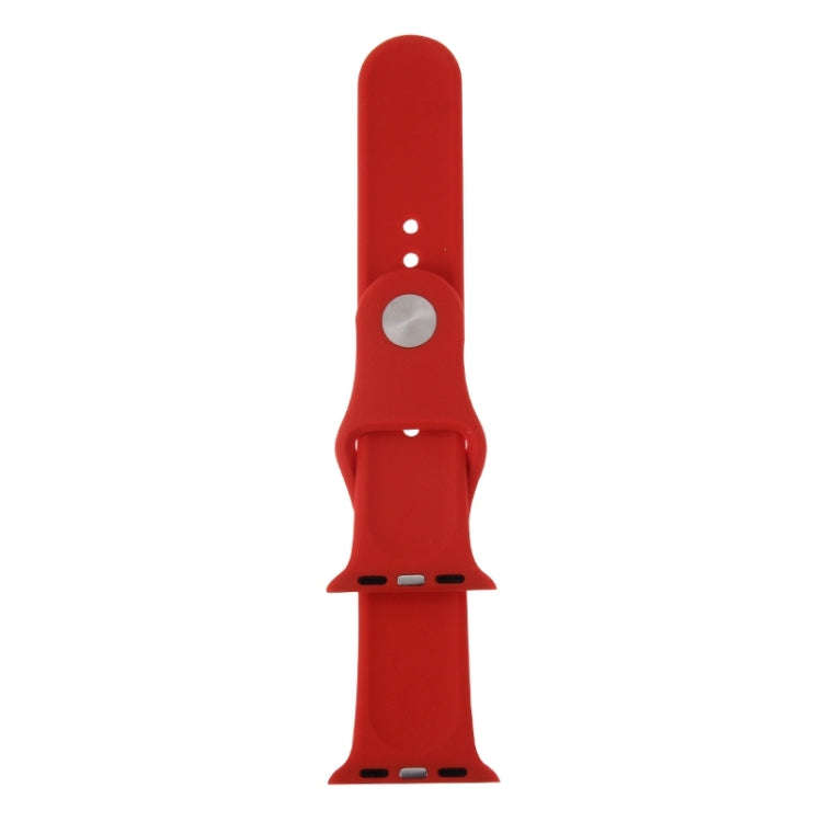 For Apple Watch Sport 38mm High-performance Rubber Sport Watch Band with Pin-and-tuck Closure(Red)