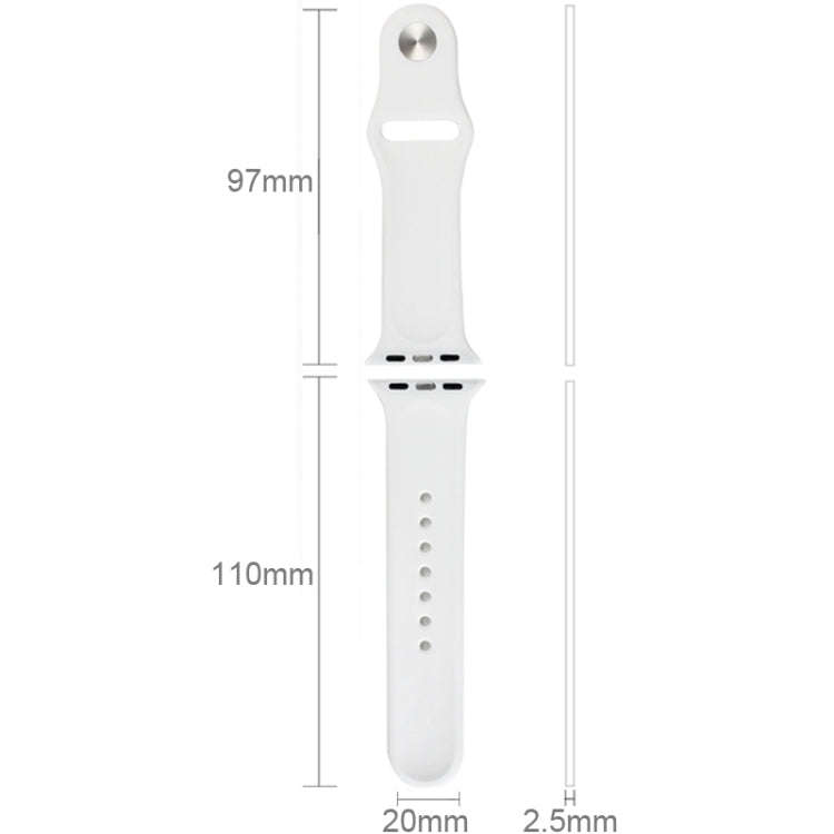 For Apple Watch Sport 38mm High-performance Rubber Sport Watch Band with Pin-and-tuck Closure(Red)