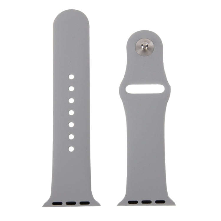 For Apple Watch Sport 38mm High-performance Rubber Sport Watch Band with Pin-and-tuck Closure(Sil...