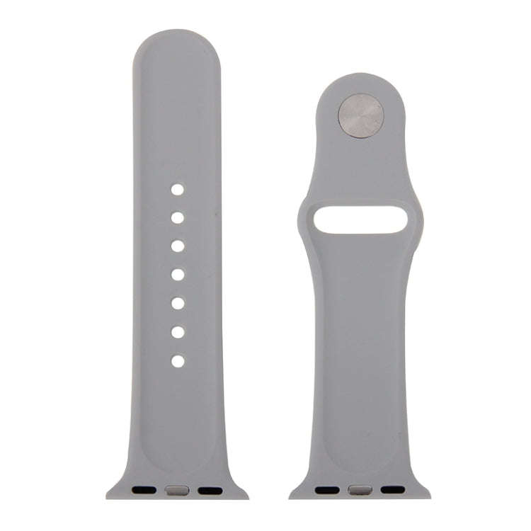 For Apple Watch Sport 38mm High-performance Rubber Sport Watch Band with Pin-and-tuck Closure(Sil...