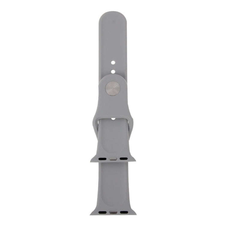 For Apple Watch Sport 38mm High-performance Rubber Sport Watch Band with Pin-and-tuck Closure(Sil...