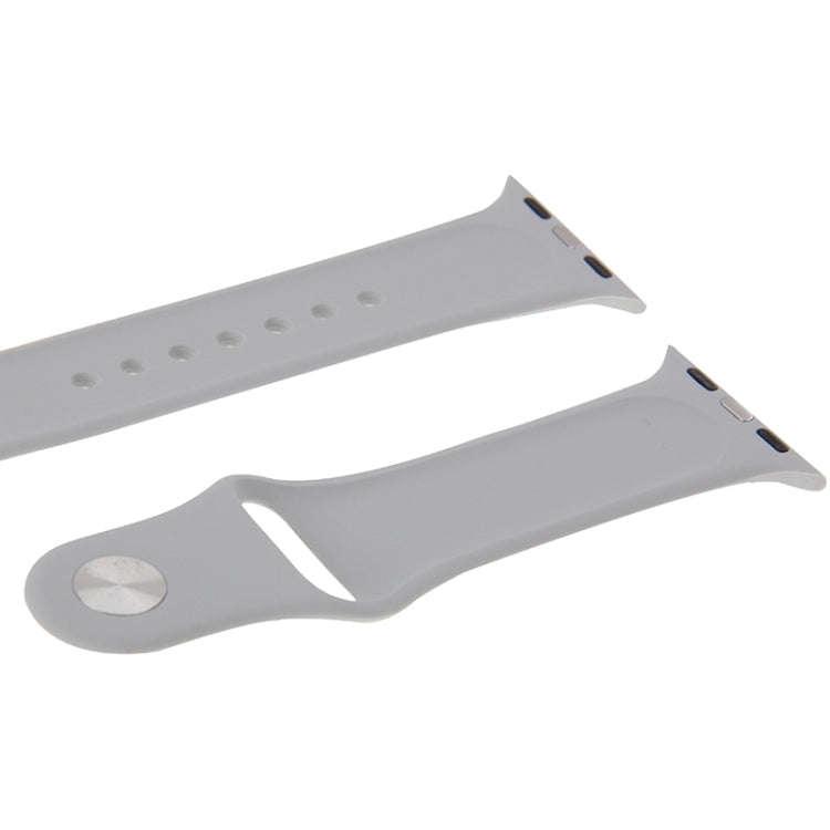 For Apple Watch Sport 38mm High-performance Rubber Sport Watch Band with Pin-and-tuck Closure(Sil...
